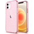 thumbnail image 1 of HSHDLDF Compatible with iPhone 12 Pro Case Glitter Clear, iPhone 12 Soft TPU Anti-Scratch & Shockproof Transparent Protective Phone Case Compatible with iPhone 12/iPhone 12 Pro 6.1 Inch, Pink Glitte, 1 of 6