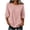 Pink, variant on Drses Women 3/4 Sleeve Cotton Linen Blouse, Round Neck Loose Flowy Casual Tunic Shirts Summer Beach Vacation Tops 2026