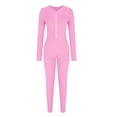 thumbnail image 4 of XWSHYW Romper Women Plus Size Long Sleeve Solid Color Jumpsuit Leisure Slim Fit Comfort Waist Long Rompers, 4 of 5