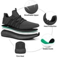 thumbnail image 2 of Feethit Mens Non Slip Running shoes Breathable Walking Sneakers Gym Work Tennis Shoes, 2 of 6