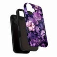 thumbnail image 3 of Purple Floral iPhone Case Elegant Trendy Design for Women Compatible with iPhone 11/12/13/14/15/16 (Pro Max/Plus), 3 of 9
