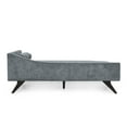 thumbnail image 6 of Alphonso Mid-Century Modern Fabric Chaise Lounge, Gray and Dark Brown, 6 of 8