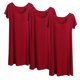thumbnail image 1 of Camisón largo de 3 piezas para mujer, color liso, largo medio, manga corta, con copas acolchadas, para el hogar, modal, 1 of 3