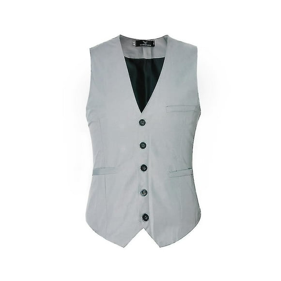 Gilet de Complet à Col en V pour Homme en Coton, Gilet Quatre Saisons