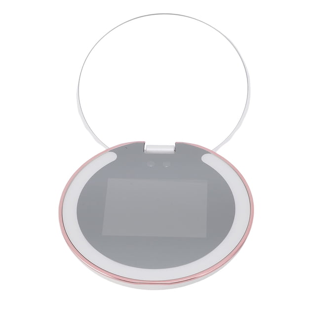 Espejo de Maquillaje de Cámara de Ultra Violeta, Aumento de 2x Ultra Violeta Espejo Solar Cámara de Protector Solar 3.5 Pulgadas de Brillo Portátil Control Tálil para viajar