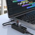 thumbnail image 5 of Wired Network Card Type-C to 3.0HUB 100M Network Card Mobile Phone Tablet Notebook Desktop RJ45 Black,1 * Multi-function Converter,Black, 5 of 8