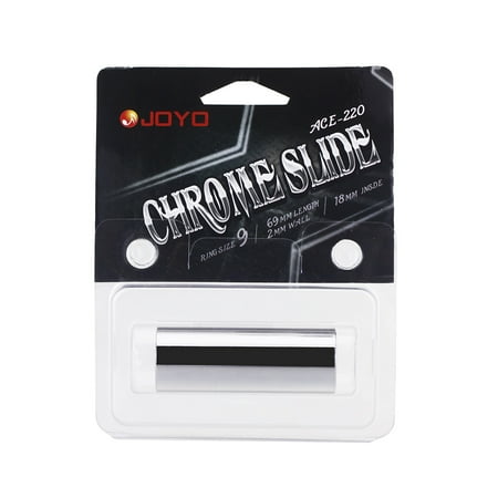 Guitar Steel Slide - Joyo ACE-220 Guitar Slide Bass Cylinder Tone Bar Chrome-plated Stainless Steel Metallic