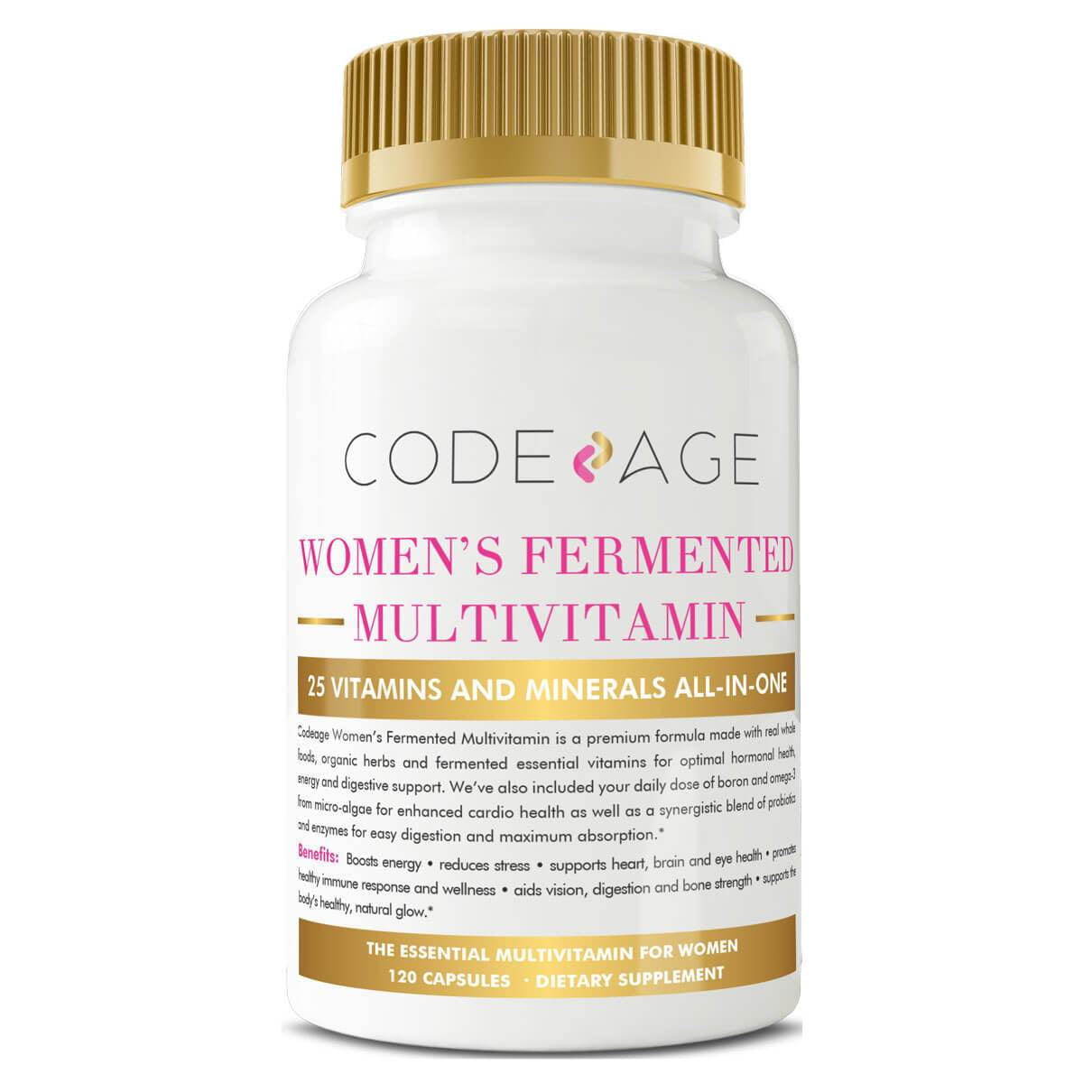 Women's Fermented Multivitamin with Vegan Omega 3120 Count Made with