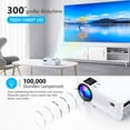 thumbnail image 4 of Dxyiitoo 12000LM 4K Support Native 1080P HD Projector with WiFi and Bluetooth, Movie Projector for Outdoor Movies, LCD Technology 300"Display Projector Home Theater, (Projector with Tripod), 4 of 7