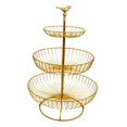 thumbnail image 3 of AMLESO 3 Layer Vegetable Fruit Wire Basket Stand Detachable Tray for Kitchen Sturdy Golden Top Bird, 3 of 8