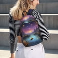 thumbnail image 5 of Disketp Magical Bees Twilight River Mochila de Lona Estampada, Mochila Escolar de Viaje Ligera para Estudiantes y Portátil-Medium, 5 of 5