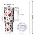 thumbnail image 3 of 1pc ladybug 40oz Tumbler with Straw & Handle - Insulated Stainless Steel Cup | Holiday Gift for Man Women (Christmas, Valentine's, Birthday), 3 of 5