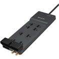 thumbnail image 3 of Belkin - 8-Outlet Low-Profile Surge Protector, 3550 Joules Protection, 12-Foot Cord, Black, 3 of 6