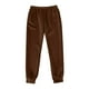 thumbnail image 3 of Puntoco Pantalones Deportivos Informales De Color Sólido Para Mujer De 2 Piezas, Pantalones Deportivos Holgados Con Mallas Para El Hogar, Marrón Xl (Cambiado A Xxl Para La Entrega), 3 of 4