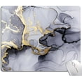 thumbnail image 1 of Cute Personalized Marble Mouse Pad Square Washable Cloth for Gaming Office Home, NonSlip Rubber Base, Black Grey Gold Marble Design, Adds Elegance to Any Desk, 1 of 1