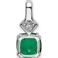 thumbnail image 3 of 14K White Gold Lab Grown Diamond & Created Emerald Pendant (17.5 X 8.8) Made In India pm7515-cem-020-wlg, 3 of 5