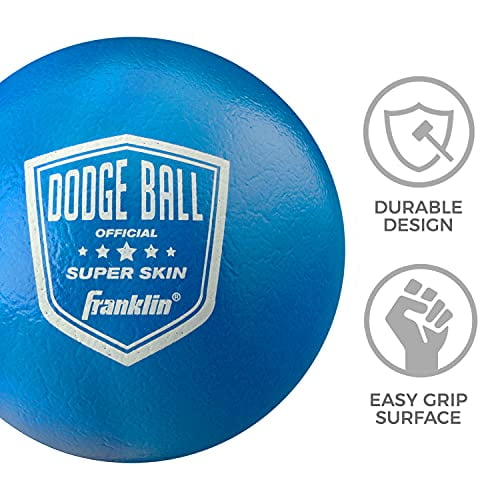Franklin Sports Dodgeball Ball Set Superskin Coated Foam Balls for Playground Games Small Dodgeballs for Gymnasium Games Easy Grip Foam Balls Won t Shred or Tear for Hours of Fun pack