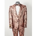 thumbnail image 2 of Mens 2 Button Dusty Rose & Pink Floral Paisley Prom & Wedding Tuxedo By Alberto Nardoni Brand Designer, 2 of 3
