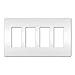 thumbnail image 3 of Screwless Wall Plate Plastic Sub Plate Four-Gang in White, 3 of 3
