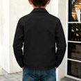 thumbnail image 2 of Solid Color Recreational Sports Long Sleeve Collar Blouse Outdoor Hooded Jacket Waterproof Windproof Cardigan Jacket Kids Size 16-17Years, 2 of 7