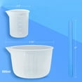 thumbnail image 5 of Silicone Resin Measuring Cups Tool Kit- 600ml/20oz Resin Mixing Cups, 1Pcs 100ml Measuring Cups, Silicone Stir Sticks, Resin Mixing Kit for Epoxy Resin, Molds, Jewelry Making, Waxing, Easy Clean, 5 of 6