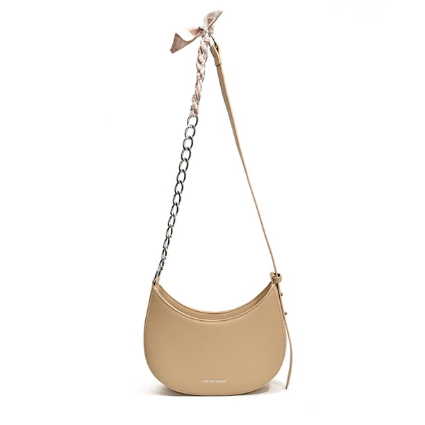 Bolso cruzado Likrtyny media círculo para mujer caqui