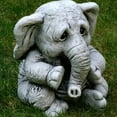 thumbnail image 3 of Alexsix Garden Elephant 15 inch Garden Statue, 3 of 6