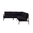 thumbnail image 3 of Linon Turner Lightweight Outdoor Sectional with Black Cushions, Black Aluminum, 3 of 14