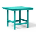 thumbnail image 4 of WestinTrends Ashore Outdoor HDPE 36" Square Patio Dining Table with Umbrella Hole, Turquoise, 4 of 7
