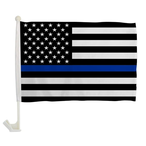 Thin Blue Line Single-sided Car Flags
