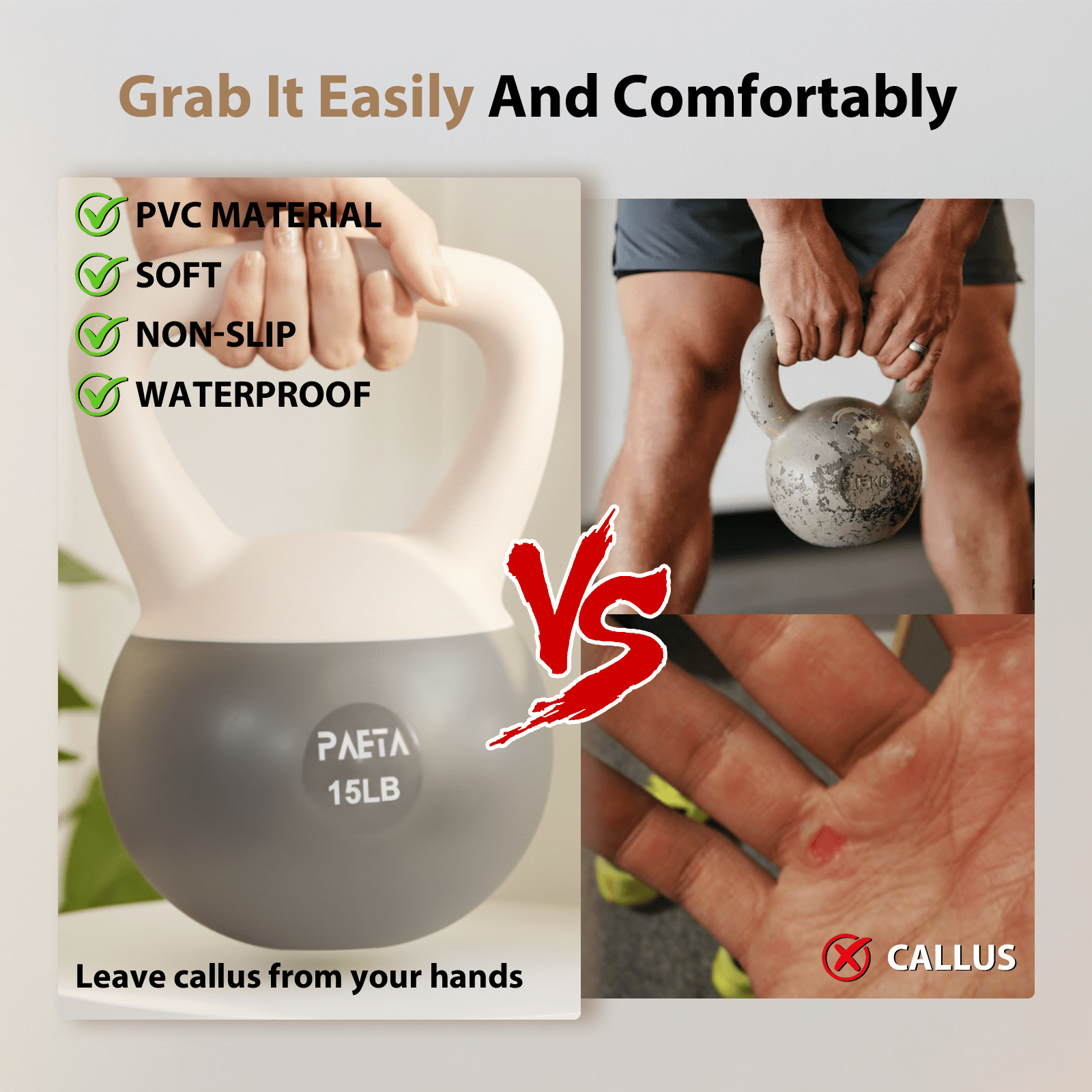 Syedee Soft Kettlebell Set –15lbs Anti-Slip Grip & Wide Handle Design,Soft Kettlebell set, Gentle Floor-Friendly Impact, for Home Functional Training, Home Gym