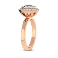 thumbnail image 4 of 1 Carat IGI Certified Oval Shape Lab Grown Diamond Engagement Ring | 14K Rose Gold | Upturned Dome Bezel Halo Lab Diamond Ring | FG-VS1-VS2 Quality Friendly Diamonds, 4 of 6