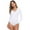 White, variant on Purcoar Women's Bodysuit V-Neck Long Sleeves Shapewear Onesies Body Suit