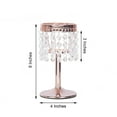 thumbnail image 3 of Efavormart Rose Gold Elegant Metal Votive Tealight Crystal Candle Holder Wedding Dining Room Coffee Table Centerpiece - 7.5", 3 of 11