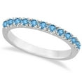 thumbnail image 1 of Blue Topaz Stackable Band Ring Guard in 14k White Gold (0.38ct), 1 of 3