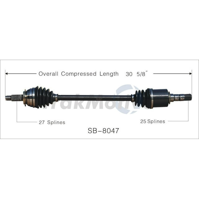 TrakMotive CV Axle Shaft SB-8047 Premium; OEM Replacement