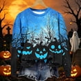 thumbnail image 5 of Kezqiaxn Women's Sweatshirt Halloween Pumpkin Long Sleeve Fall Casual Pullover Tops Crew Neck Sweatshirts Women Trendy Clothes, 5 of 6