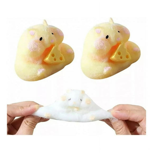 Juguete Squeeze Hamster Squishy de 2 piezas para aliviar el estrés