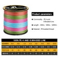 thumbnail image 2 of Autoez Super Strong 12-100LB PE Braided Fishing Line 4/8 Strands Abrasion Resistant 328-1093 Yds, 2 of 7
