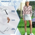 thumbnail image 6 of Yuyamidu Xmas Dachshund Womens Long Sleeve Golf Shirt Christmas Athletic Tennis Shirts Pink Workout shirts Lightweight Pullover Golf Clothes Size XS, 6 of 8