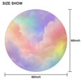 thumbnail image 6 of Pastel Rainbow Clouds Round Tablecloth 60"x60",Wrinkle Wipeable Table Cloth for Kitchen Dining Room Picnic Patio Party, 6 of 6