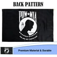 thumbnail image 3 of FLAGWIN Pow Mia Flag 3x5 FT Outdoor Double Sided Heavy Duty Embroidered Polyester Military Pow Flag, Powmia Banner with 2 Brass Grommets, You are Not Forgotten War Flags, 3 of 5