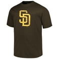 thumbnail image 2 of Men's Profile Heather Brown San Diego Padres Big & Tall Weathered Logo T-Shirt, 2 of 3