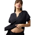 thumbnail image 4 of Ingrid & Isabel For Every Belly Women's Maternity Short Sleeve Gauze Top, Sizes S-XXL, 4 of 10