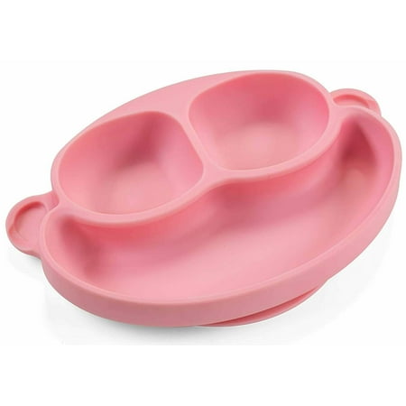 Durable silicone Baby Feeding Plate, Assorted Colors