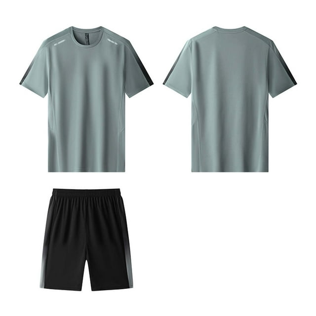 Ceisia Men's Casual Sports Tracksuit Sets | Breathable Short Sleeve Tee & Drawstring Shorts | Summer Athletic Outfits Gift