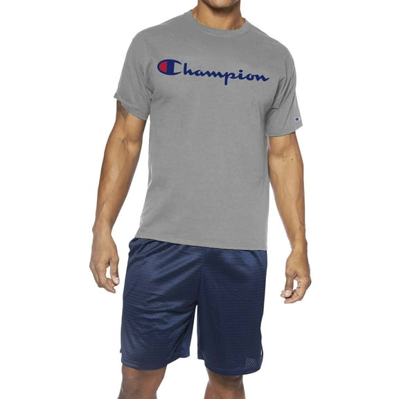 Champion Short Sleeve Crew Neck Classic Script Logo Graphic T-Shirt (Men's)