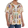 thumbnail image 2 of KLL Dogs In Different Poses Print Men's Shirt Short Sleeve Button Down Summer Cuba Beach Shirts- X-Large, 2 of 5