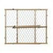 North States Easy Adjust Diamond Mesh Pet Gate, White, Wood, 26.5" - 42" x 23"