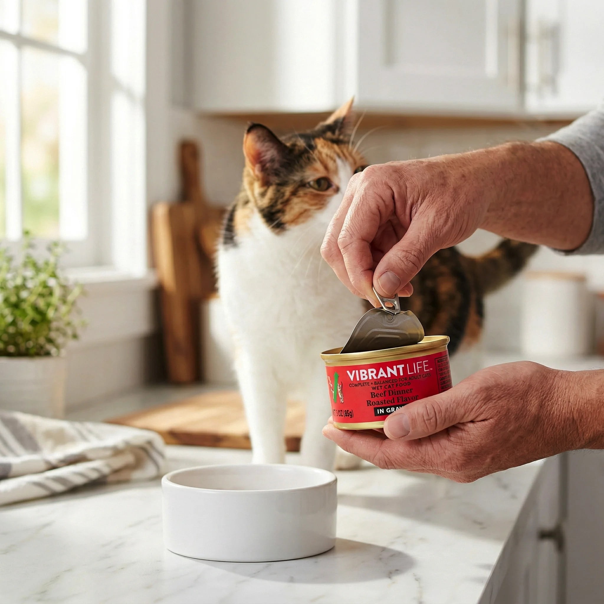 (12 pack) Vibrant Life Beef Dinner Roasted Flavor in Gravy Wet Cat Food, 3 oz Can